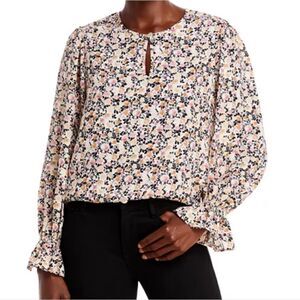 Status By Chenault woven floral print keyhole shirt
